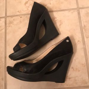 Calvin Klein cut-out wedges